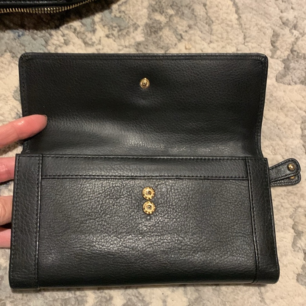 Leather/calf hair wallet - Picture 4 of 11